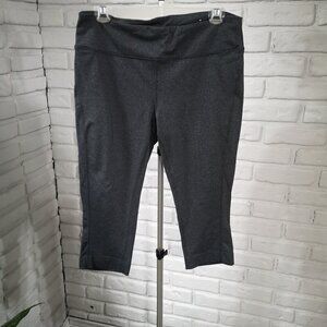 Tek Gear Shapewear Ladies Size Large Dark Grey Tummy Control Panel Capri Legging